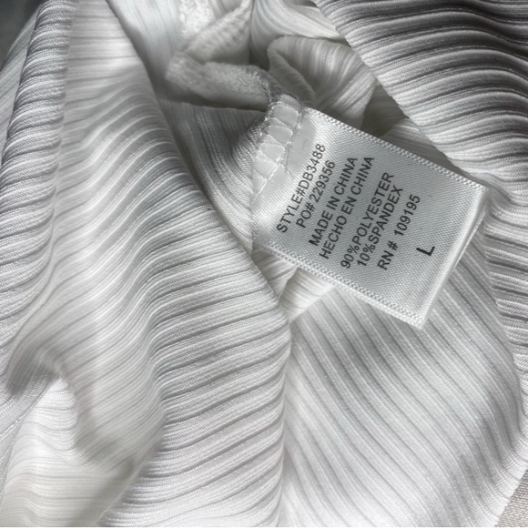 Ribbed-Knit Elegant White Sleeveless Full Length Summer Dress Women’s Large - Picture 6 of 7